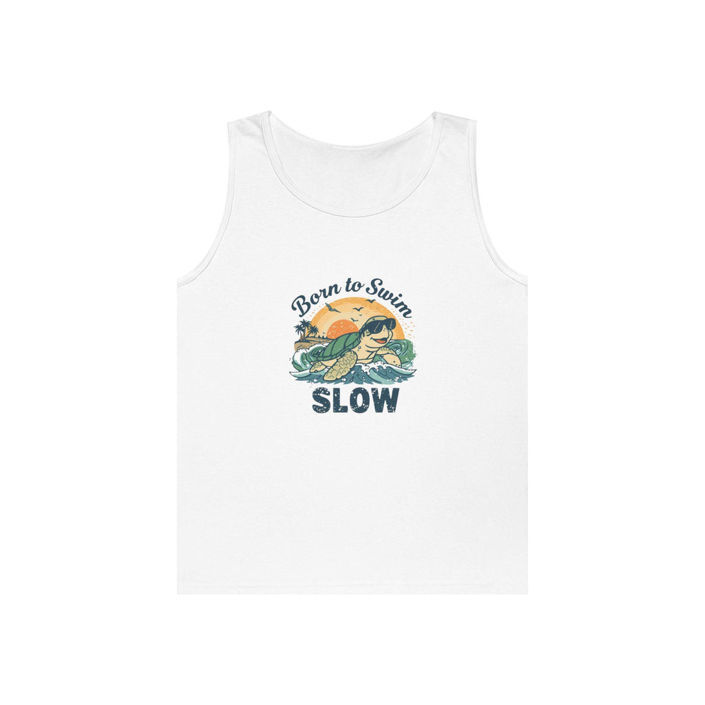 Born to Swim Slow Tank Top | Turtle Beach Retro Graphic