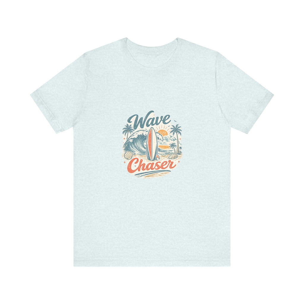 Wave Chaser Surf Graphic Tee | Surfboard Palm Trees Ocean Vintage