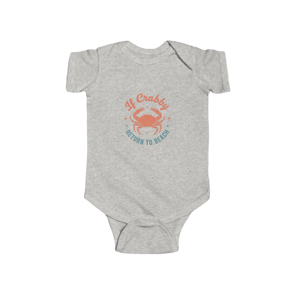 If Crabby Return To Beach Bodysuit | Baby Crab Beach Graphic