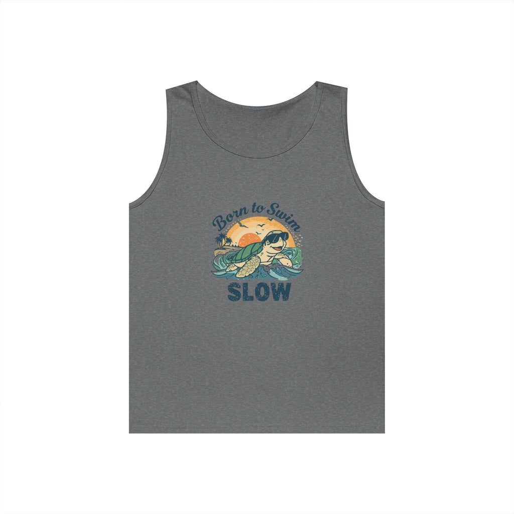 Born to Swim Slow Tank Top | Turtle Beach Retro Graphic