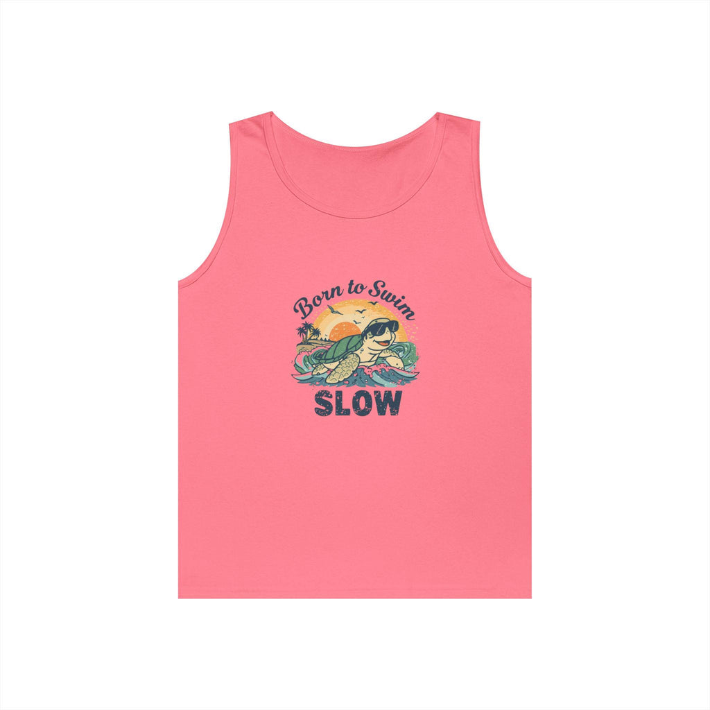 Born to Swim Slow Tank Top | Turtle Beach Retro Graphic