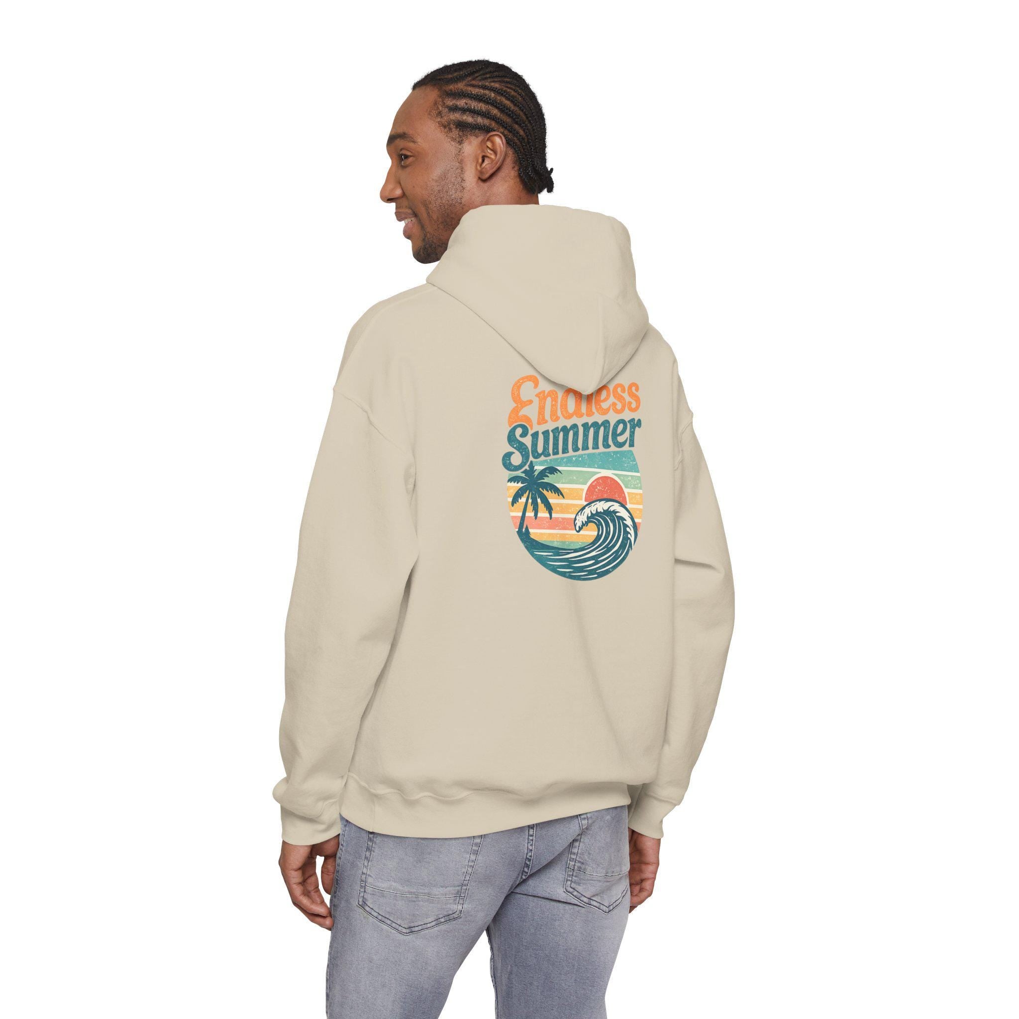 Endless Summer Hoodie | Retro Surf Palm Wave Sunset