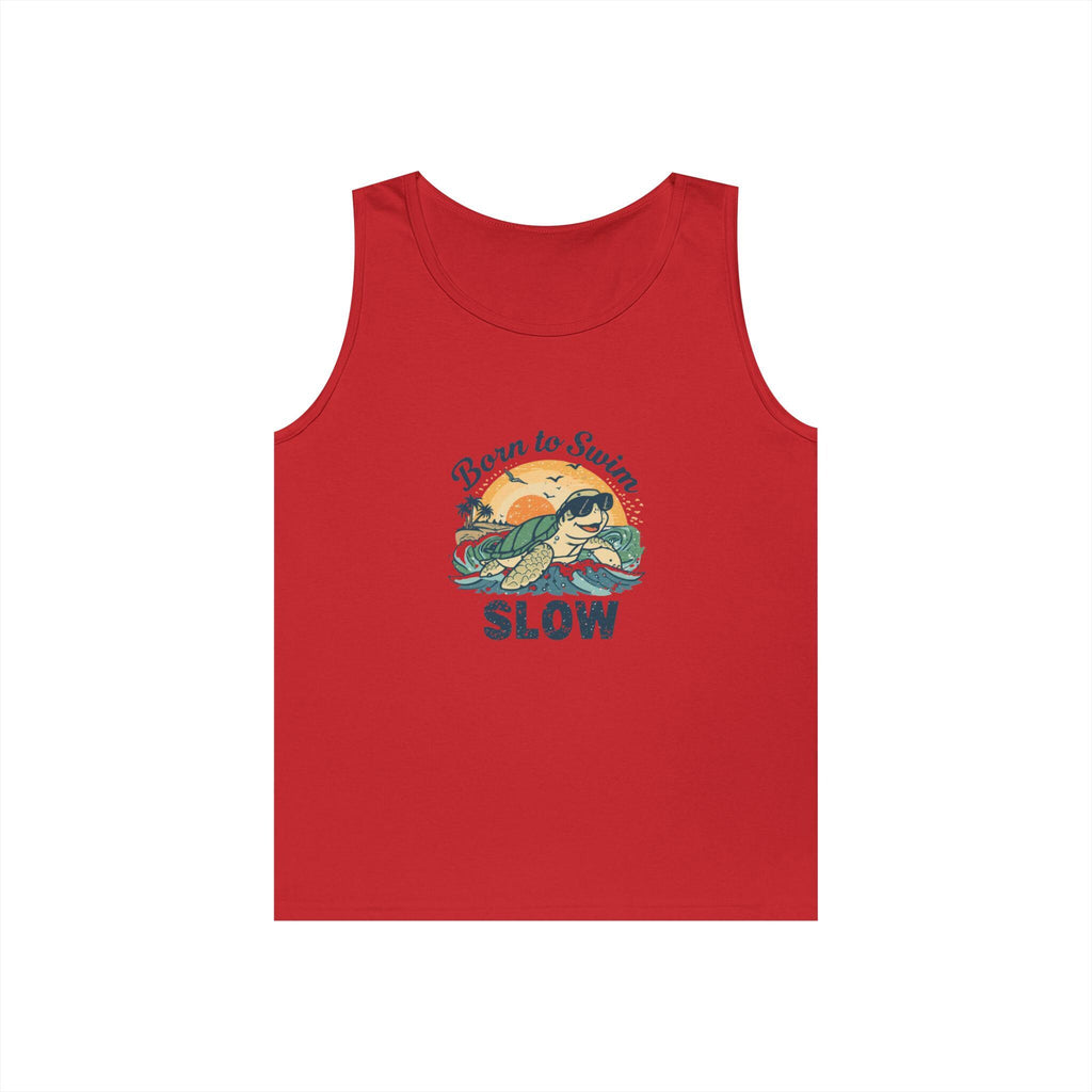 Born to Swim Slow Tank Top | Turtle Beach Retro Graphic