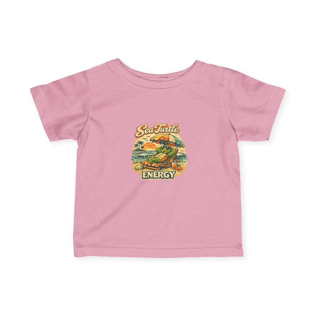 Sea Turtle Energy Infant Tee | Retro Turtle Surfing Graphic